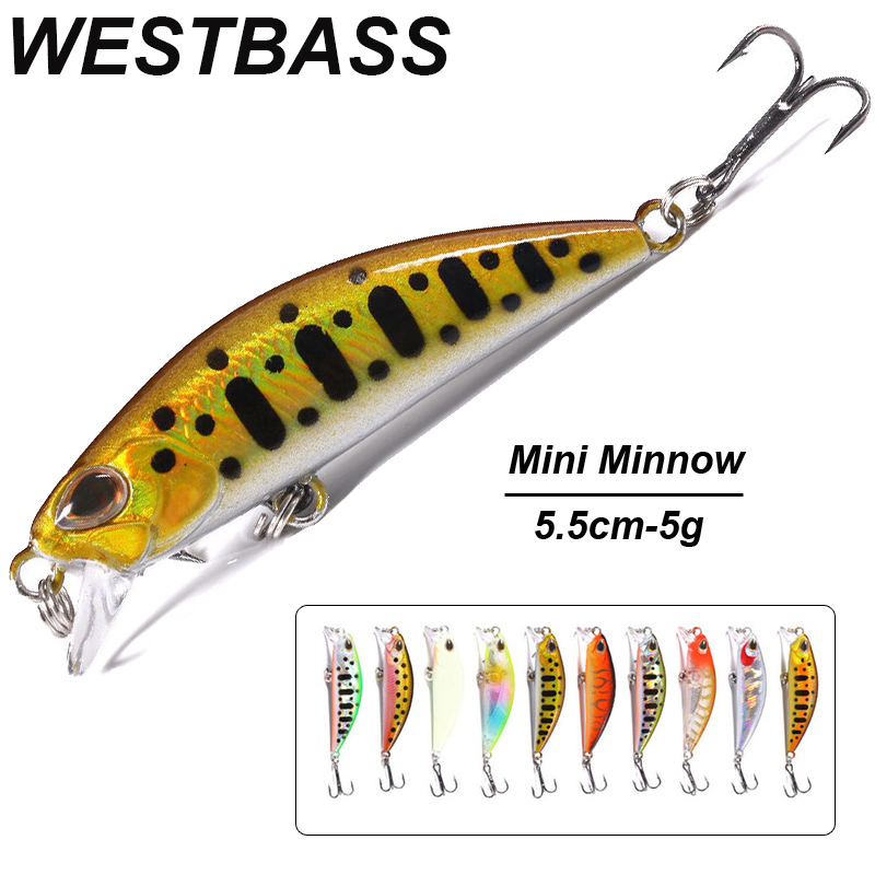 Fishing Lure Popper - WESTBASS 1PX مايكرو البلمة إغراء 55