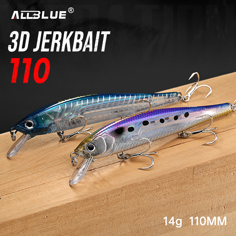 Fishing Lure Jerkbait - ALLBLUE طعم صيد صناعي ثلاثي الأبعاد