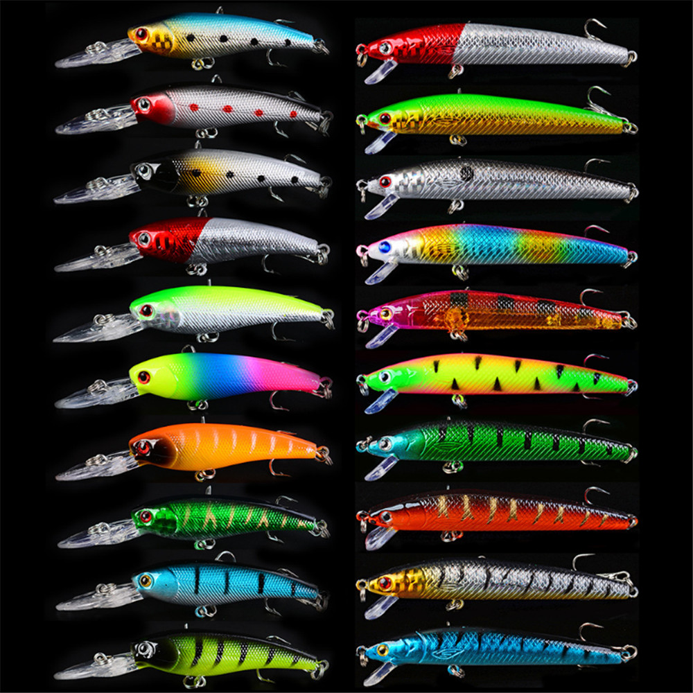 Fishing Lure Crankbait - 20 قطعة/الوحدة أسماك الصيد السحر مجموعة