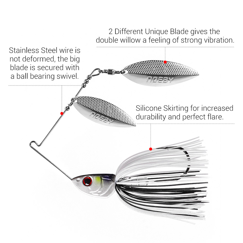 Noeby سبينيربايت 10.5 جرام 14  - مراجعة Fishing Lure Blade Bait وسعره