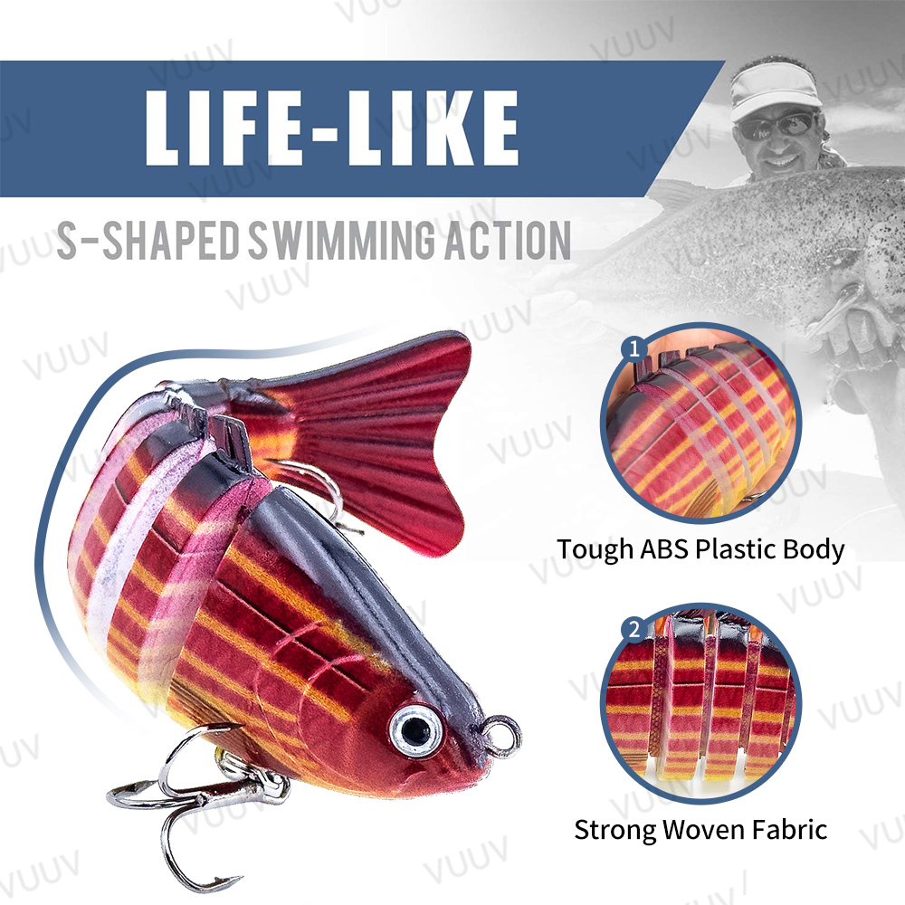10 قطع طعم صيد متعدد المفاصل،  - مراجعة Fishing Lure Popper وسعره