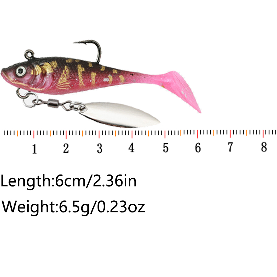 5 قطع طُعم صناعي ناعم على شكل  - مراجعة Fishing Lure Blade Bait وسعره