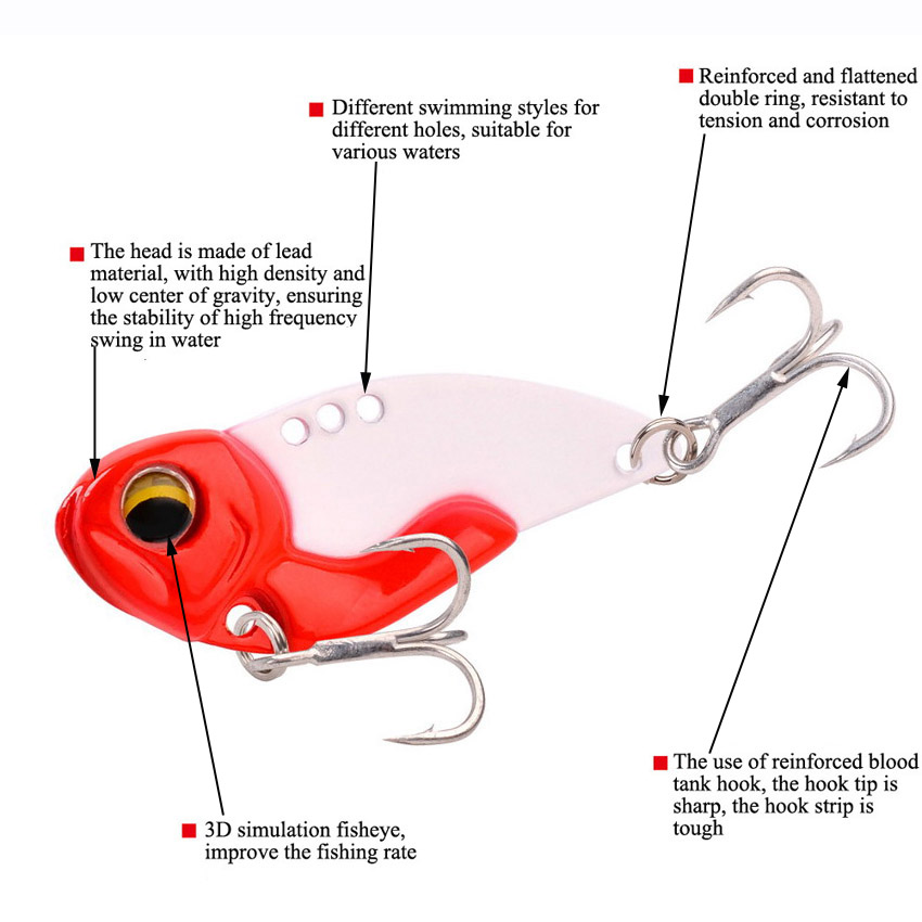 6 قطعة المعادن VIB الصيد السحر - مراجعة Fishing Lure Blade Bait وسعره