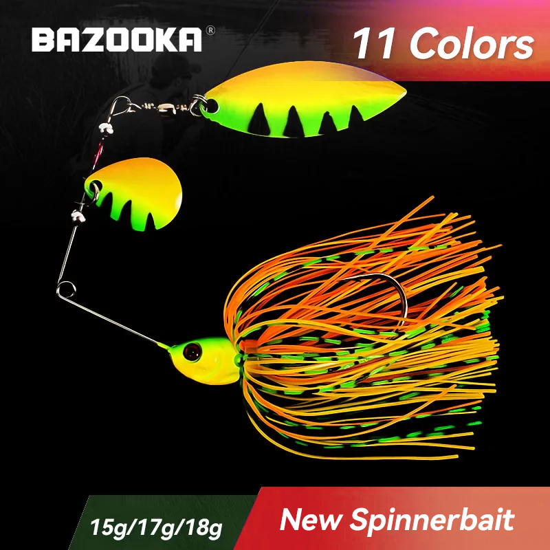 بازوكا 15 جرام 18 جرام سبينيرب - مراجعة Fishing Lure Buzzbait وسعره