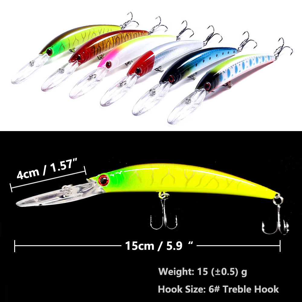 1 قطعة 15 سنتيمتر 15 جرام الغو - مراجعة Fishing Lure Jerkbait وسعره