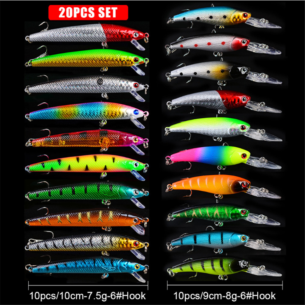 20 قطعة/الوحدة أسماك الصيد الس - مراجعة Fishing Lure Crankbait وسعره