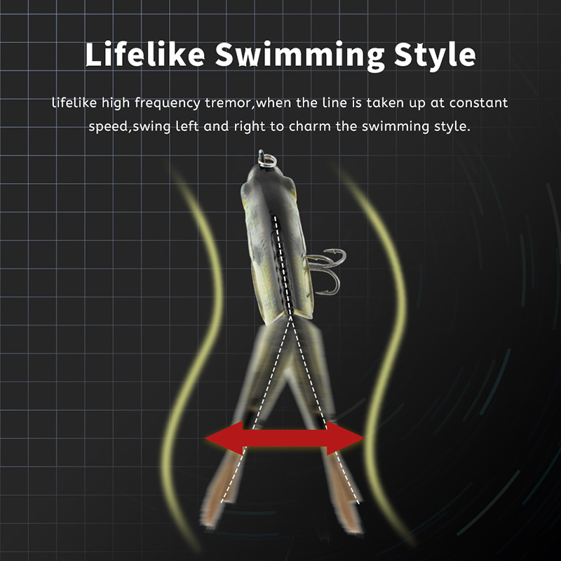 طعم صيد بلاستيكي بيونيك بذيل ش - مراجعة Fishing Lure Popper وسعره