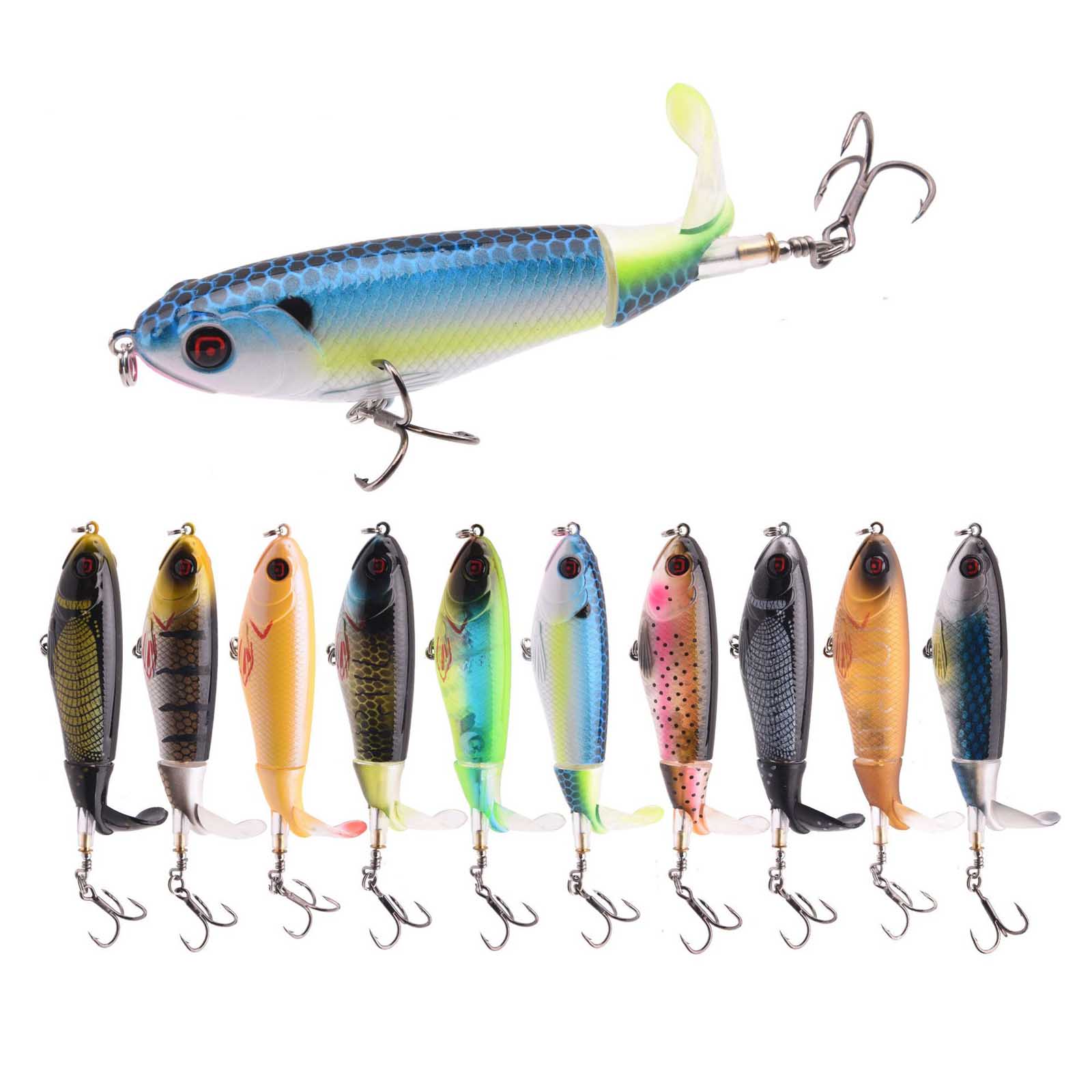 طعم صيد سمك البوبّر الصلب متعد - مراجعة Fishing Lure Popper وسعره