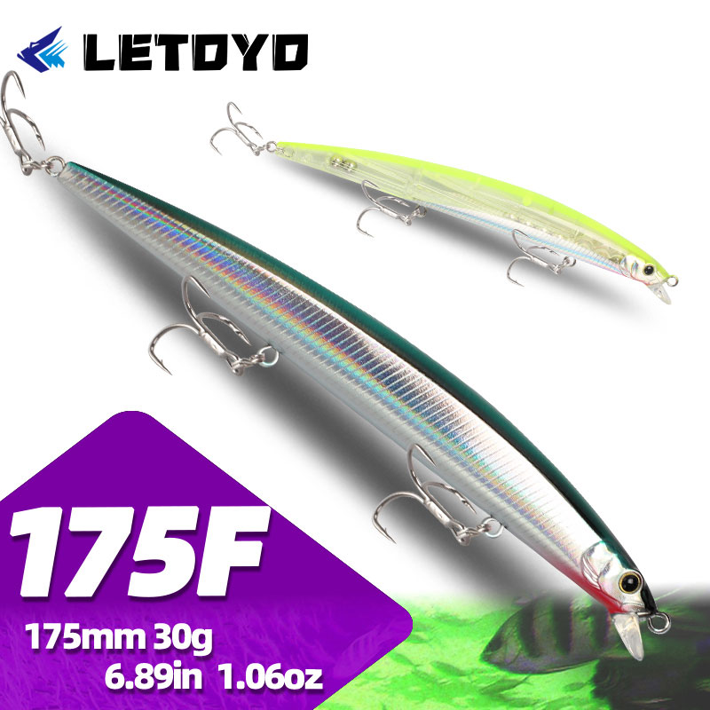LETOYO طعم صيد جديد 175 مم 30  - مراجعة Fishing Lure Jerkbait وسعره