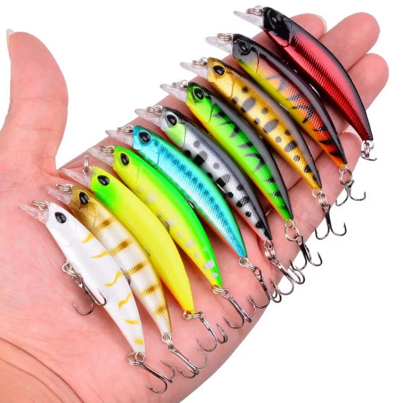مجموعة طعوم صيد عشوائية 3/5/8  - مراجعة Fishing Lure Jerkbait وسعره