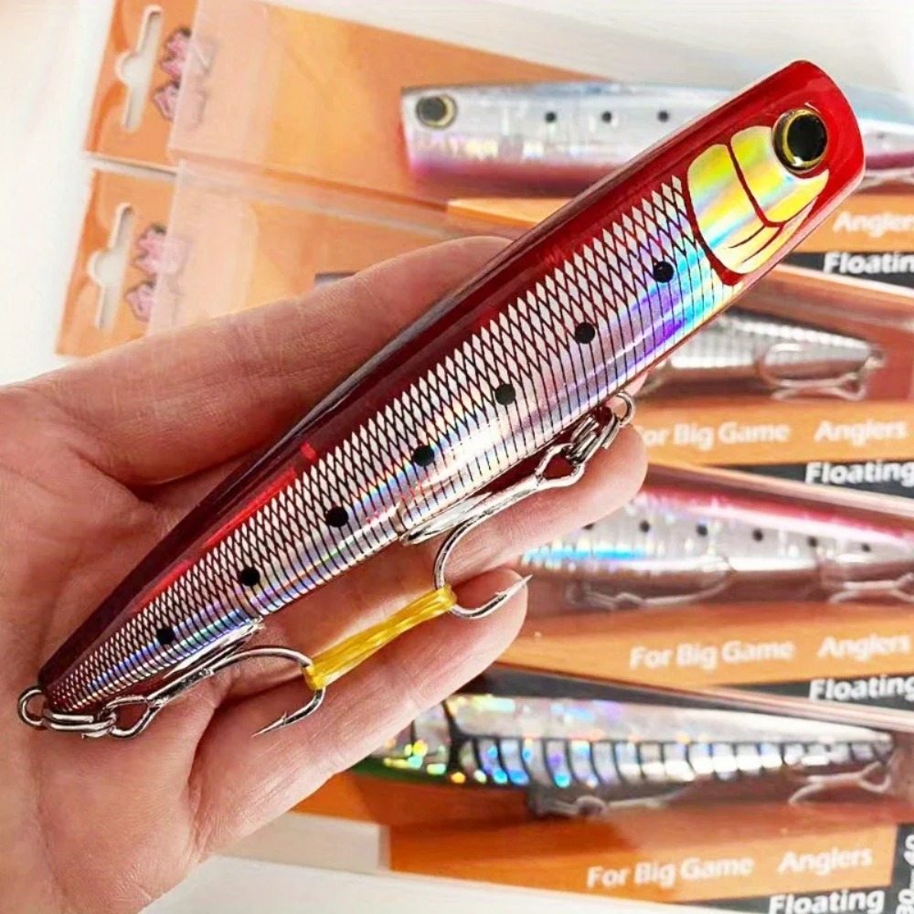 1 قطعة طُعم صيد كبير الحجم من  - مراجعة Fishing Lure Popper وسعره
