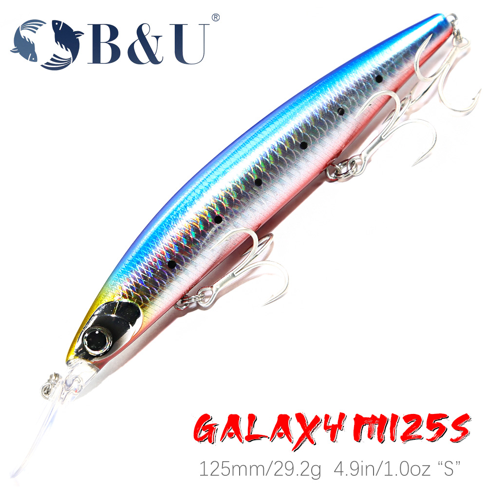 B & U 125 مللي متر غرق أسماك ا - مراجعة Fishing Lure Jerkbait وسعره