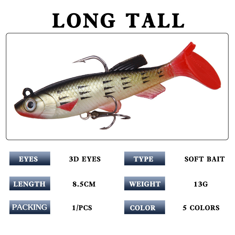 T الذيل الطعم الناعم طعوم لينة - مراجعة Fishing Lure Soft Plastic وسعره